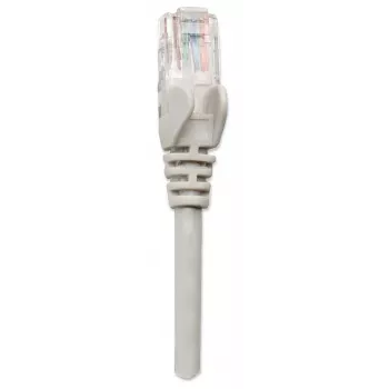 Intellinet sieťový patch kábel, Cat5e, 15 m, sivý, CCA, U/UTP, PVC, RJ45, pozlátené kontakty, bez západky, s ochranou proti zlomeniu, doživotná záruka