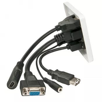 Kryt Lindy Multi AV 60220 HDMI VGA USB A 3,5 mm