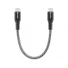 USB-C kábel Sandberg Survivor 0,2 m 100 W čierny biely