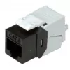 Keystone konektor samica ROLINE Cat.6/Class E štíhly RJ-45 nechránený čierny