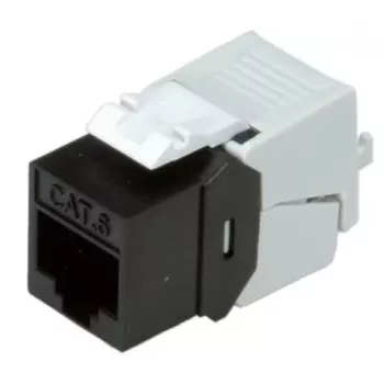 Keystone konektor samica ROLINE Cat.6/Class E štíhly RJ-45 nechránený čierny