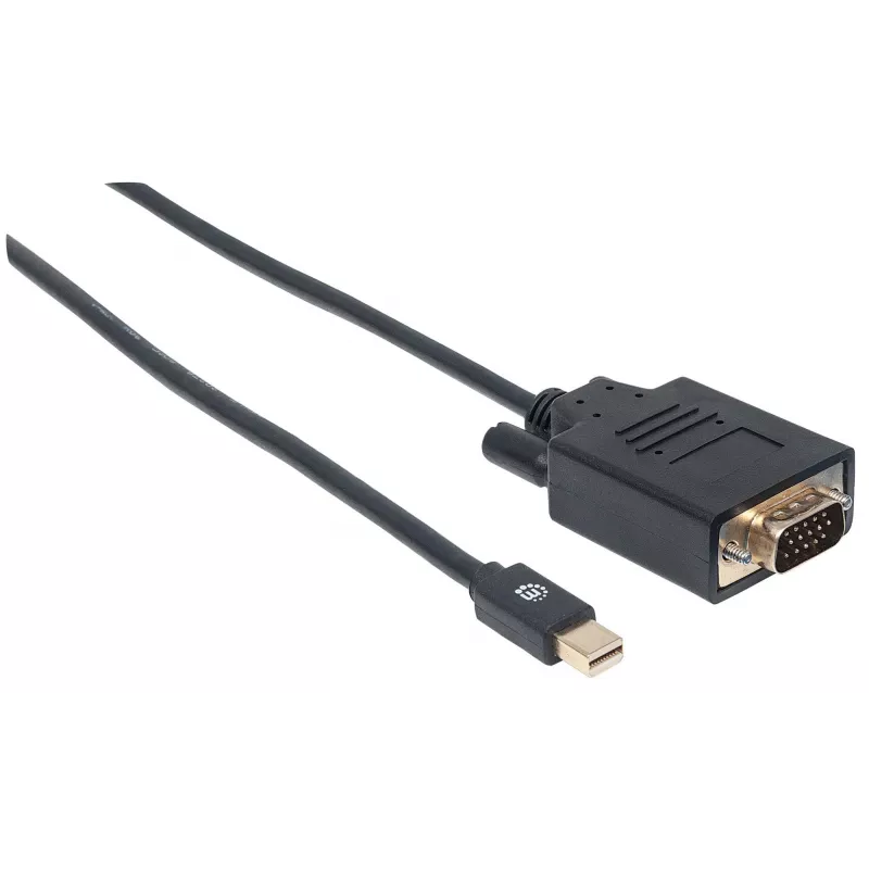 Manhattan 152167 video konvertor z Mini DisplayPort na VGA, čierny
