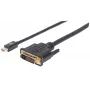 Manhattan 152150 video kábel z Mini DisplayPort na DVI-D, samec – samec, pasívny, 1,8 m, čierny