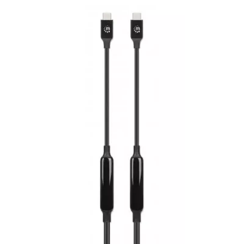 USB-C kábel Manhattan 5m aktívny konektor samec na konektor samec 10 Gbit/s 3A čierny