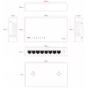 Neupravovaný switch Lanview LVN-DESK-8PORT-1G — 8-portový 1 Gbps Ethernet desktop switch
