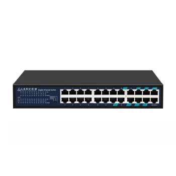 Neupravovaný switch Lanview LVN-1U-24PORT-1G — 24-portový Full-Gigabit rackmount