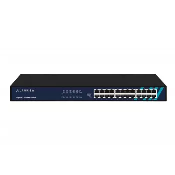 Neupravovaný switch Lanview LVN-1UMOUNT-24PORT-1G 24-portový Gigabit Ethernet switch, 1U inštalácia