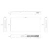 Neupravovaný switch Lanview LVN-1UMOUNT-24PORT-1G 24-portový Gigabit Ethernet switch, 1U inštalácia
