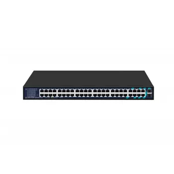 Lanview neupravovaný switch LVN-1UMOUNT-48PORT-2SFP-1G — 48x RJ45 1G portov, 2x SFP uplinky