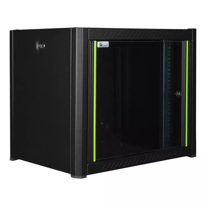 Nástenný rack LOGON RWP09U56BL 9U čierny s kľúčovým zámkom
