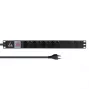 Lanview 19 inch racková zásuvková lišta 1U 10A, 8x švajčiarska T13 (LVR-2MCH-SW-CH8)