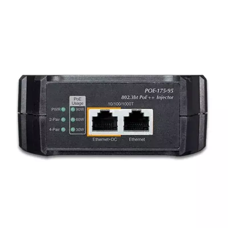 PLANET POE-175-95 injektor Gigabit 802.3bt PoE++, 95 W, čierny