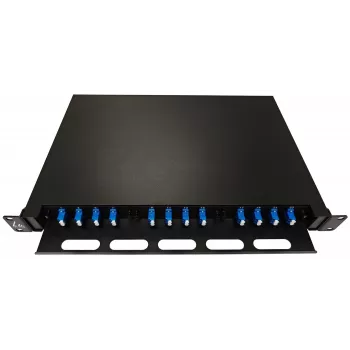 Lanview LVO-101015 optický patch panel ODF výsuvný, 1U, 24 vlákien, LC, SM OS2