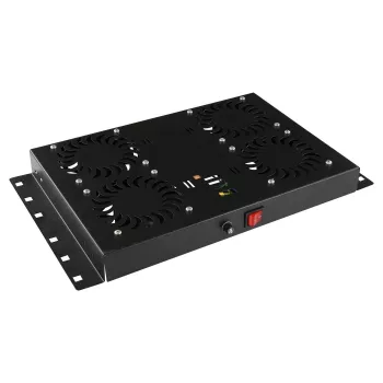 Rack príslušenstvo Lanview RAF120BL-UK 1U 4 ventilátory čierna