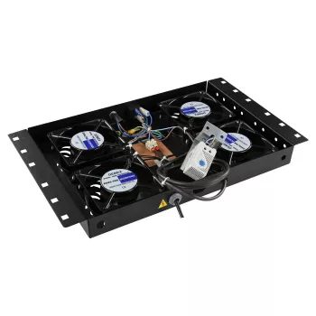 Rack príslušenstvo Lanview RAF120BL-UK 1U 4 ventilátory čierna