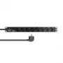 Lanview LVR-3MSCH-SPD-SCH8 jednotka rozvodu napájania (PDU) 8 AC výstupy 1U čierna