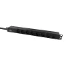Lanview LVR-3MSCH-SPD-SCH8 jednotka rozvodu napájania (PDU) 8 AC výstupy 1U čierna