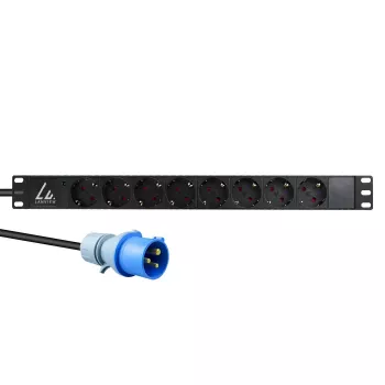 Lanview LVR-3MIEC-LIC-SCH8 jednotka rozvodu napájania (PDU) 8 AC výstupy 1U čierna