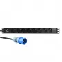 Lanview LVR-3MIEC-LIC-SCH8 jednotka rozvodu napájania (PDU) 8 AC výstupy 1U čierna