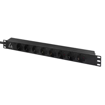 Lanview LVR-3MIEC-LIC-SCH8 jednotka rozvodu napájania (PDU) 8 AC výstupy 1U čierna