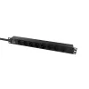 Lanview LVR-3MSCH-LIC-SCH8 jednotka rozvodu napájania (PDU) 8 AC výstupy 1U čierna