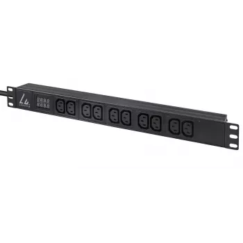 Lanview LVR-3MIEC-AMP-10C13 jednotka rozvodu napájania (PDU) 10 AC výstupy 1U čierna
