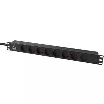 Lanview LVR-2MDK-LIC-DK8 jednotka rozvodu napájania (PDU) 8 AC výstupy 1U čierna
