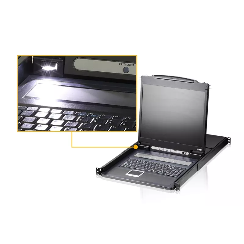 ATEN CL1308N racková konzola 48,3 cm (19 palcov) čierna 1U