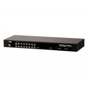 ATEN 16-portový USB/PS2 VGA KVM switch, 2048 x 1536 pixelov, QXGA, rackmontáž, 6,5 W, 1U, čierna