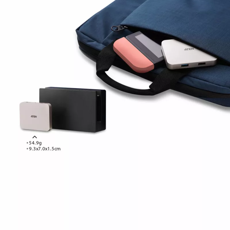 ATEN UH3235 USB-C 4K ultra mini dok s priechodným napájaním