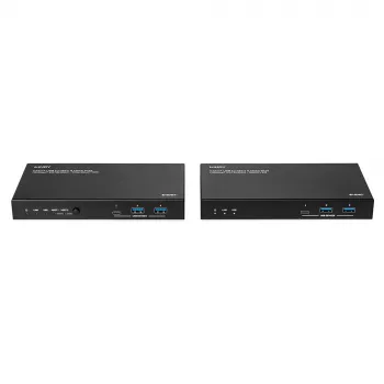 Sieťový vysielač a prijímač Lindy 100m Cat.6A 2 host USB 3.2 Gen 1 & HDMI 4K60