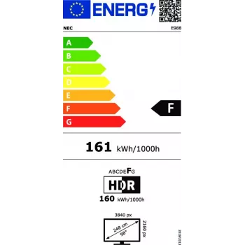 NEC MultiSync E988 Digital Signage plochý displej 2,48 m (97,5 palcov) LCD 350 cd/m² 4K Ultra HD čierny 24/7