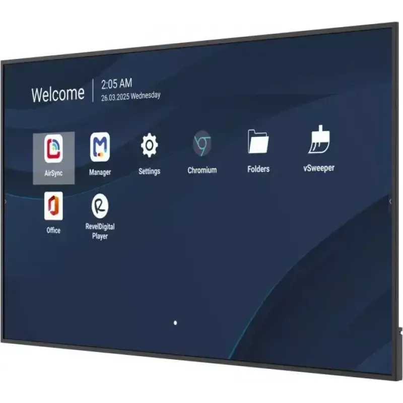 Komerčný 86-palcový 4K-LCD displej VIEWSONIC CDE8614-2C, 3840x2160, 500 cd/m², Android 14, Wi-Fi, 24/7