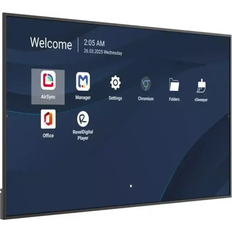 Komerčný 86-palcový 4K-LCD displej VIEWSONIC CDE8614-2C, 3840x2160, 500 cd/m², Android 14, Wi-Fi, 24/7