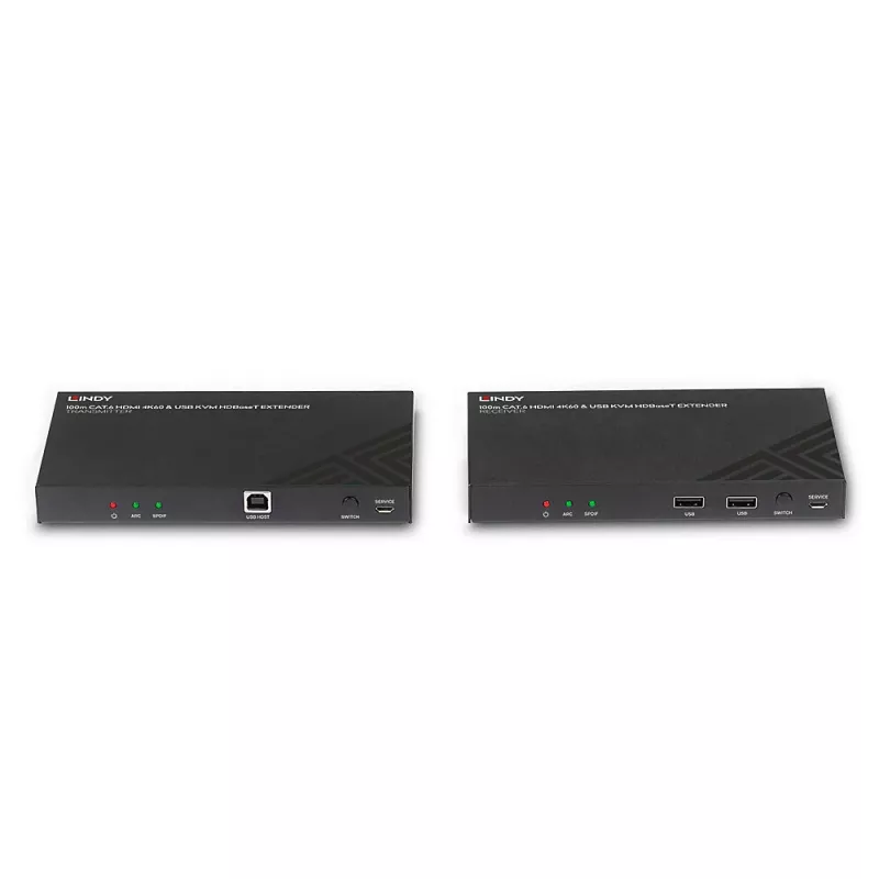 Lindy 100m Cat.6 HDMI 4K60, audio, IR a RS-232 HDBaseT KVM rozširujúci modul