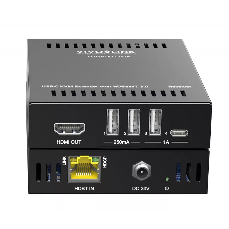 KVM rozširujúci modul vysielač a prijímač Vivolink VLUSBCEXT151 HDMI USB káblový 70 m