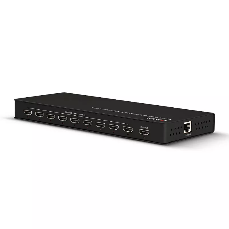 Lindy 9 port HDMI 10.2G multi-view switch čierny 30Hz