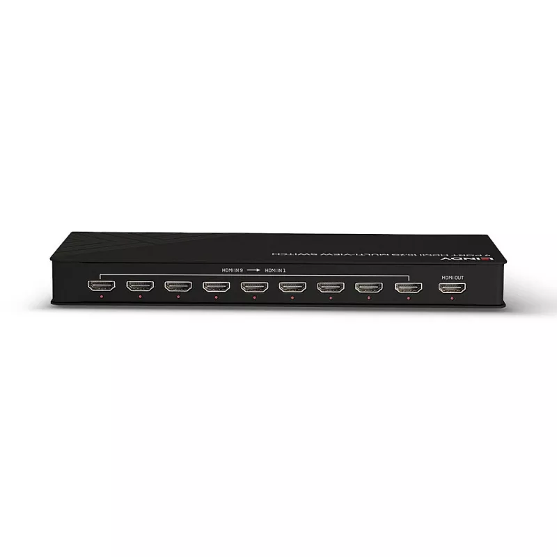 Lindy 9 port HDMI 10.2G multi-view switch čierny 30Hz