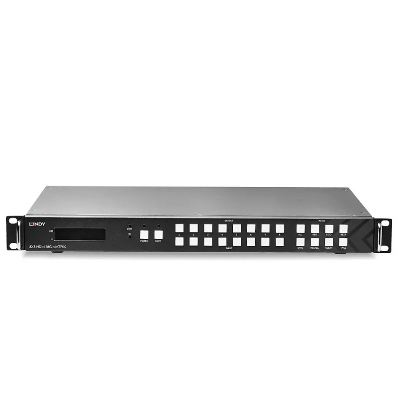 Lindy 8x8 HDMI 18G matrix s škálovaním videosteny