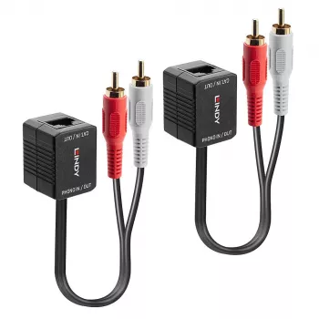 AV vysielač Lindy 500m Cat.6 Phono analógový audio extender
