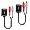AV vysielač Lindy 500m Cat.6 Phono analógový audio extender