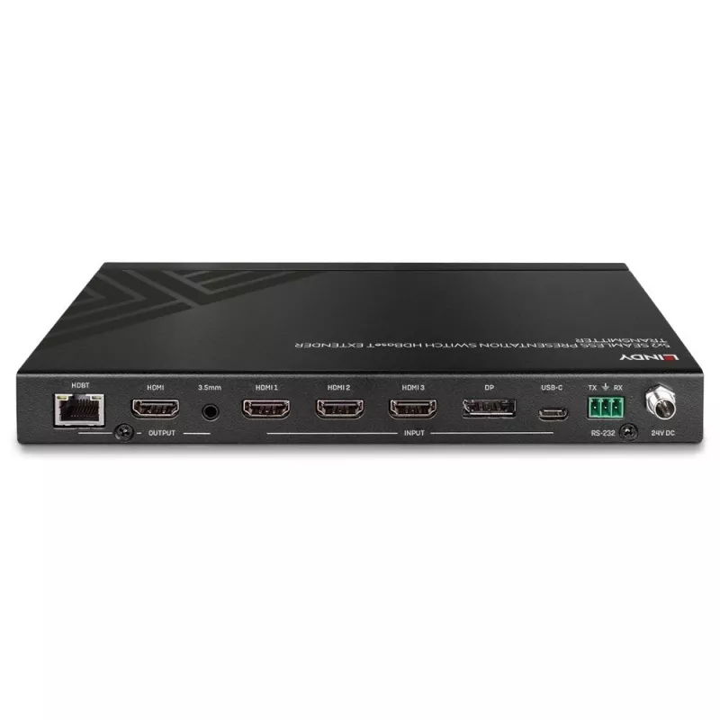 AV vysielač Lindy 5 portový seamless presentation switch HDBaseT extender 3840 x 2160 pixelov