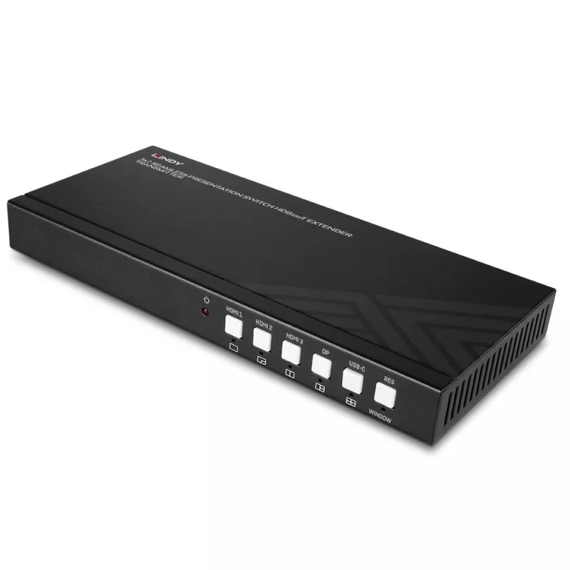 AV vysielač Lindy 5 portový seamless presentation switch HDBaseT extender 3840 x 2160 pixelov