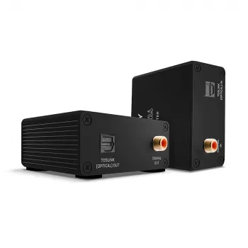 AV vysielač a prijímač Lindy 150m Cat.6 TosLink a koaxiálny digitálny audio extender