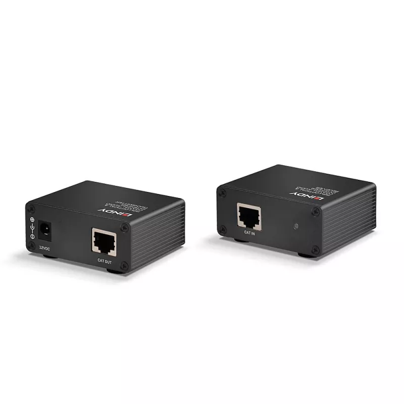 AV vysielač a prijímač Lindy 150m Cat.6 TosLink a koaxiálny digitálny audio extender