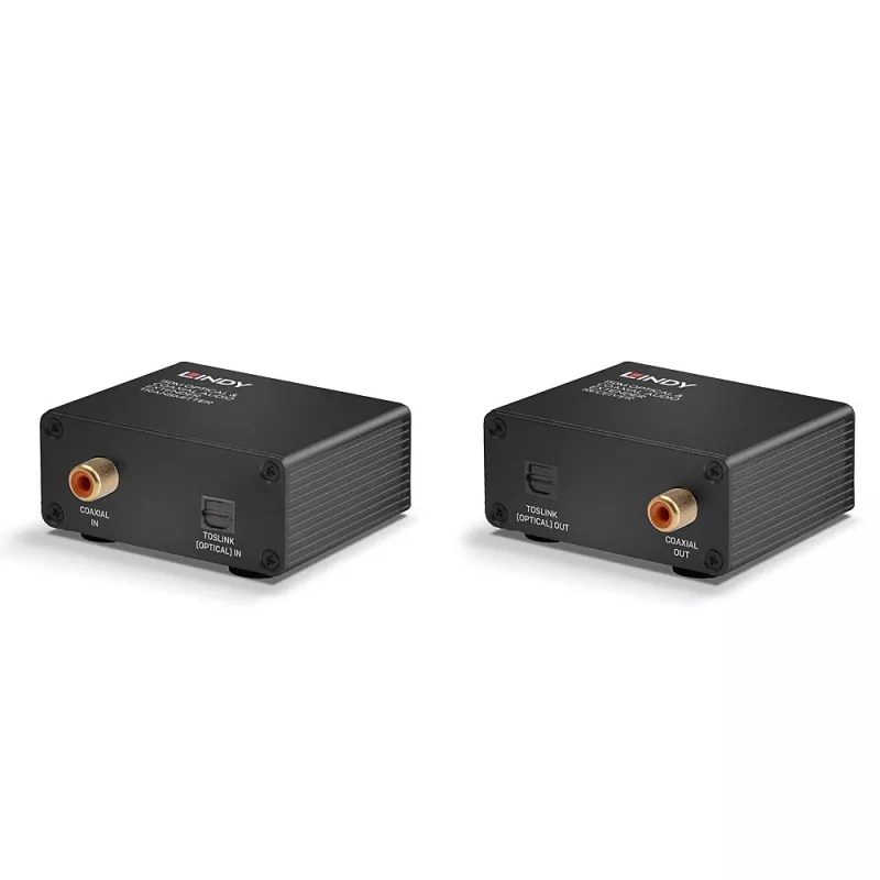 AV vysielač a prijímač Lindy 150m Cat.6 TosLink a koaxiálny digitálny audio extender