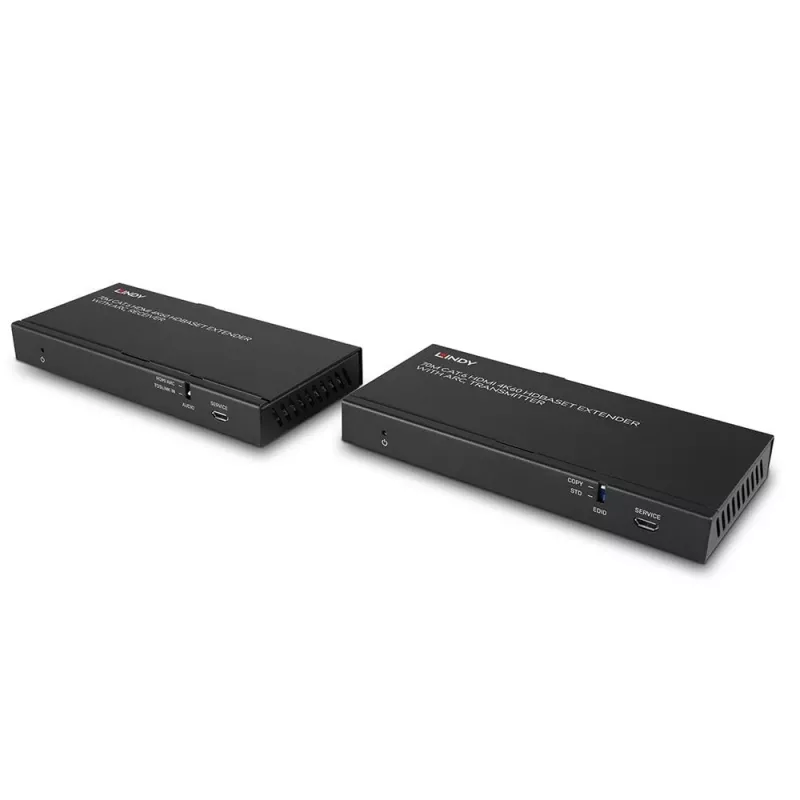 Lindy 70m Cat.6 HDMI 4K60, audio, IR a RS-232 HDBaseT extender s ARC