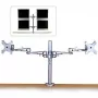 Lindy dvojité nastaviteľné LCD ramená do 10 kg, strieborné