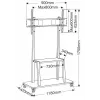 Vivolink VLFS4290 mobilný podlahový stojan do 2,29 m (90 palcov), VESA, čierny