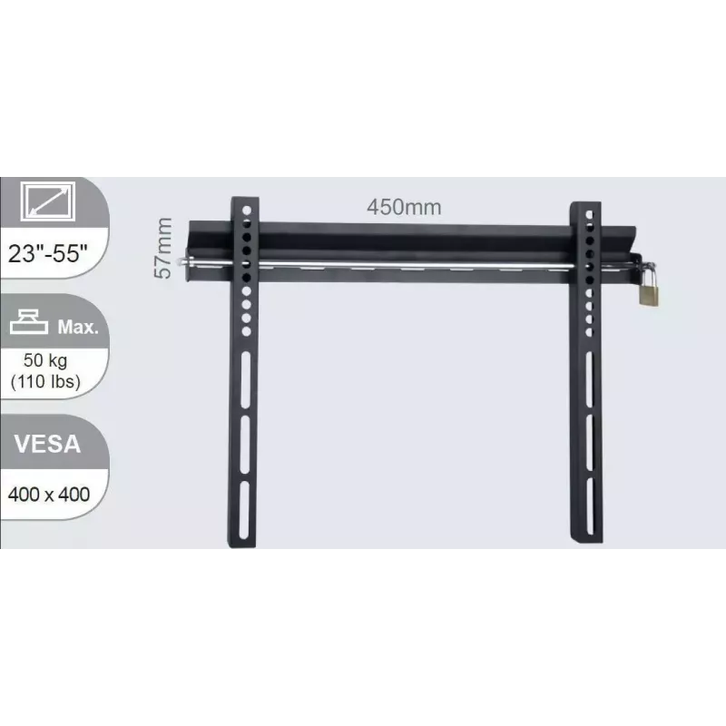 Vivolink VLMW2355 konzola/stojan na TV 139,7 cm (55 inch) čierna